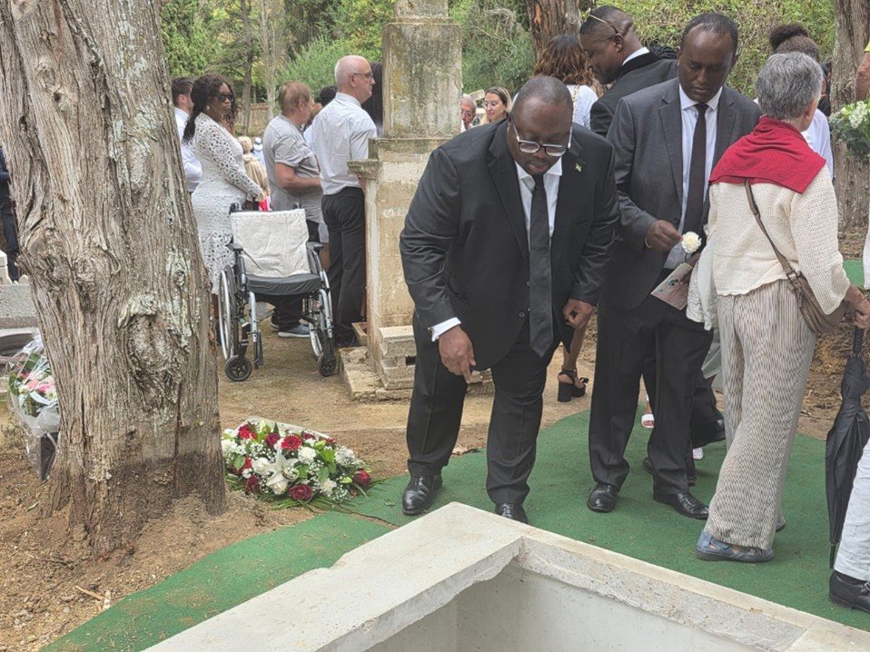 Ambassador Gberie Joins Family to Lay Ms. Wadia Nathalie Nina Berge to Rest